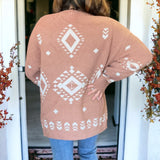 Wind Spirit Aztec Cardigan CAMEL