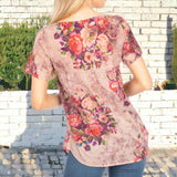 Embroidered Floral Boho Top