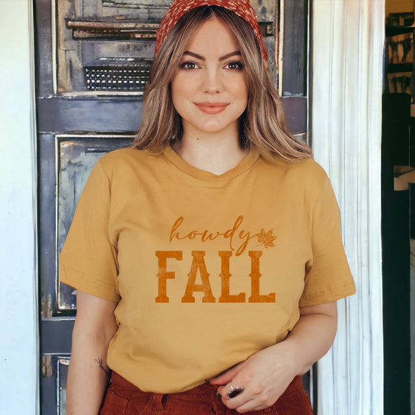 Howdy Fall Graphic Tee GOLD