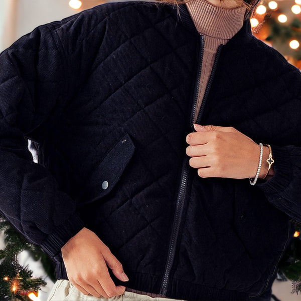 Bella Quilted Puff Jacket BLACK