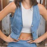 Carolina Denim Vest LIGHT Blue