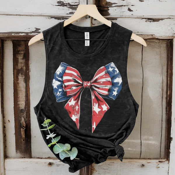 Patriotic Bow Tank