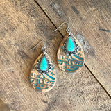 Tooled Leather Earrings