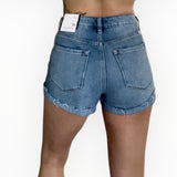 High Rise 5 Button Shorts with Cuff