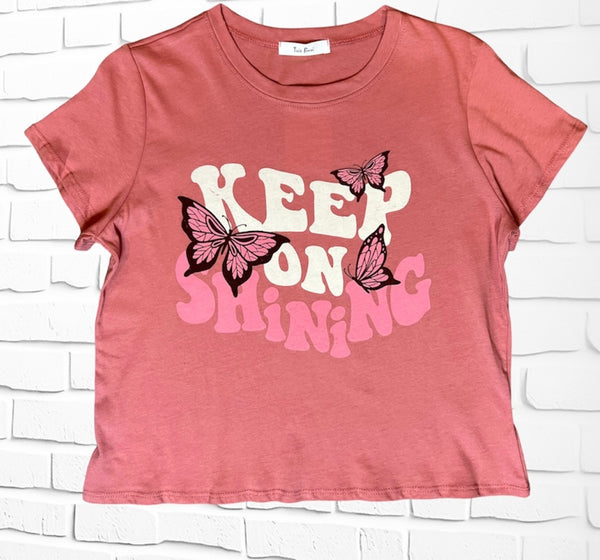 Keep On Shining Cropped Tee