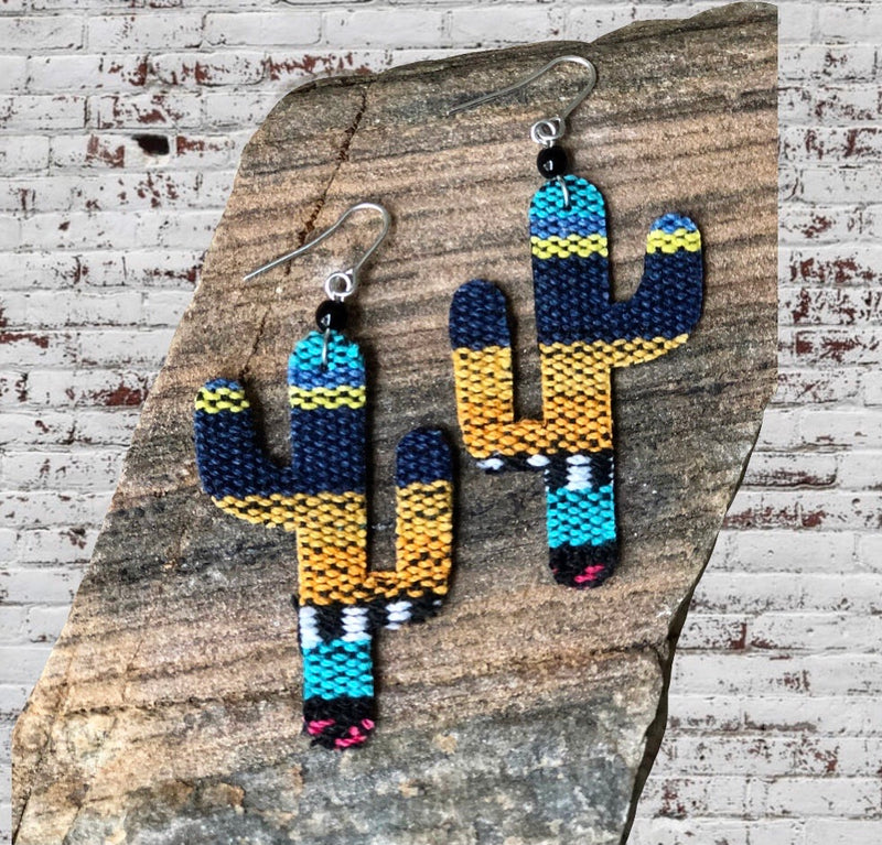 Textile Cactus Earrings