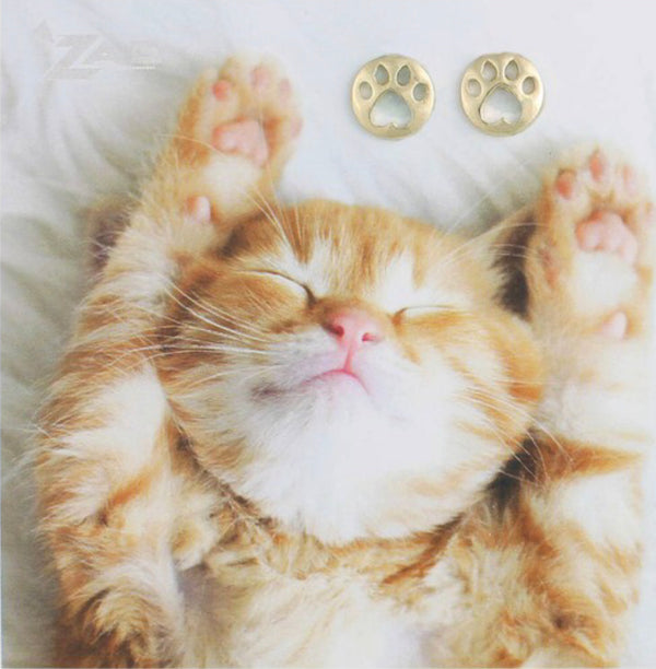 Kitten Print Post Earrings
